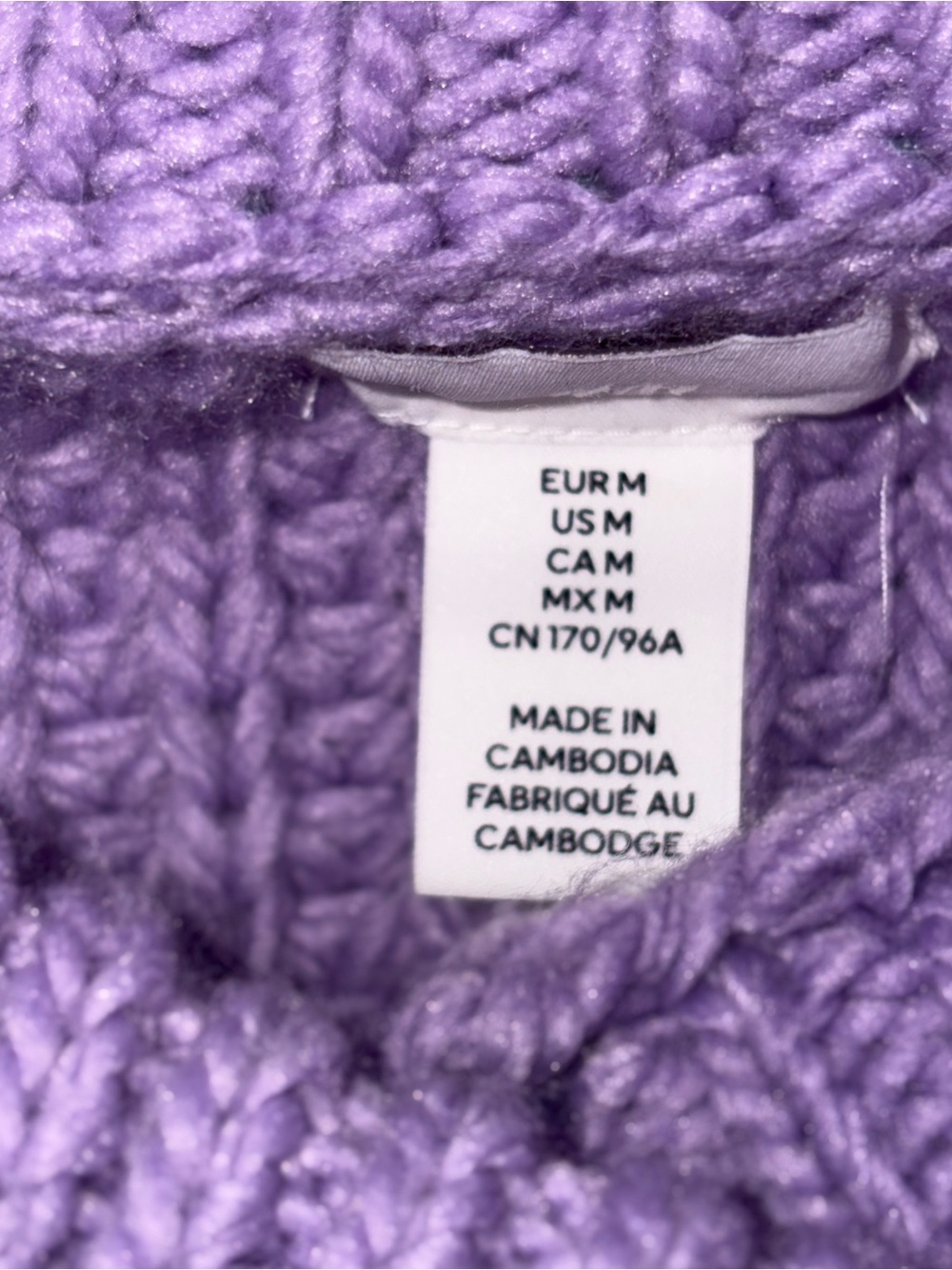 H&M Lilac Knit Sweater - Purple Size M - Picture 3 of 5